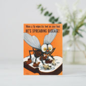 Hij verspreidt het Poster van de Volksgezondheid Briefkaart (Staand voorkant)