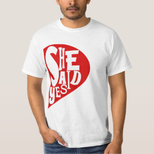 HIJ VRAAGDE HAAR JA, VERLOVING T-SHIRT