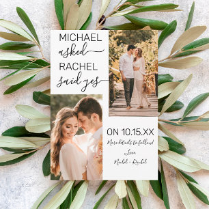 Hij vroeg haar om een simpel wit Verloving Anno Aankondiging