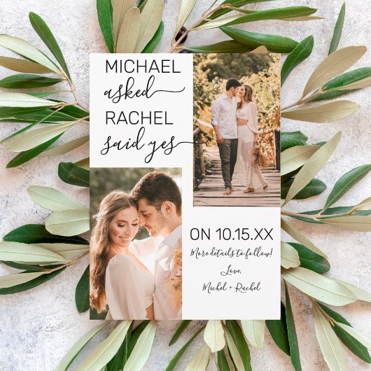 Hij vroeg haar om een simpel wit Verloving Anno Aankondiging