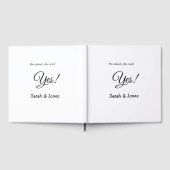 Hij vroeg ze zei ja engagement simpel minimaal  gastenboek (Volledig)