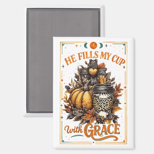 Hij vult mijn beker... magneet (Voorkant / Achterkant)