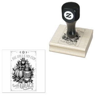 Hij vult mijn beker... rubberstempel