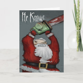 Hij weet het feestdagen kaart