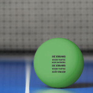 Hij weet wanneer je hebt gedronken pingpongballen