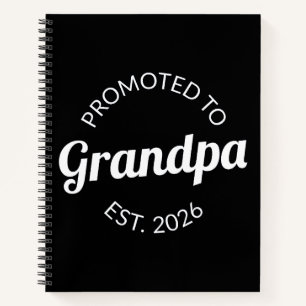 Hij werd gepromoveerd tot opa Est. 2026 I Notitieboek