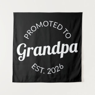 Hij werd gepromoveerd tot opa Est. 2026 I Wandkleed