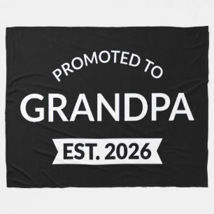 Hij werd gepromoveerd tot opa Est. 2026 II Fleece Deken