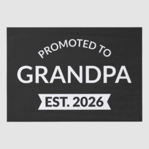 Hij werd gepromoveerd tot opa Est. 2026 II Tissuepapier