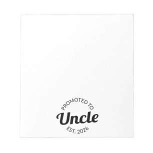 Hij werd gepromoveerd tot Uncle Est. 2026 I Notitieblok