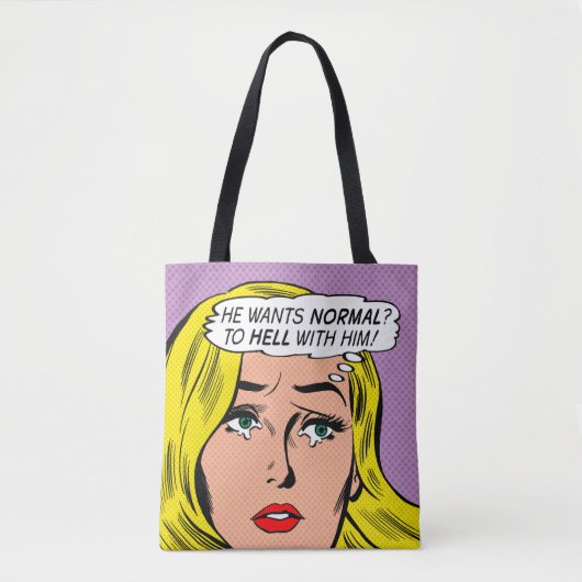 "Hij wil Normaal?" Canvas tas (Voorkant)