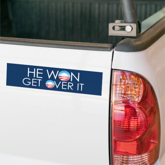 Hij won, hij overwon het bumpersticker (Op Truck)