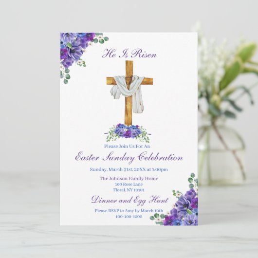 Hij wordt Christelijk Pasen Kaart (Staand voorkant)