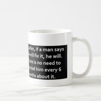 Hij zal de koffie-Mok herstellen Koffiemok