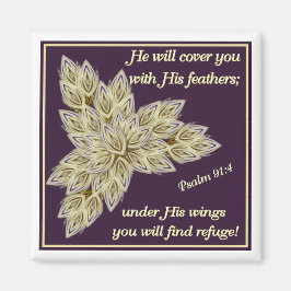 Hij zal je bedekken met Zijn veren Magneet