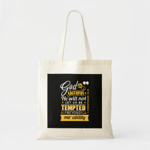Hij Zal Je Niet Laten Verleiden – Bijbelvers Tote Bag