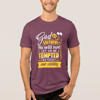 Hij Zal Je Niet Laten Verleiden – Bijbelvers Tri-Blend Shirt