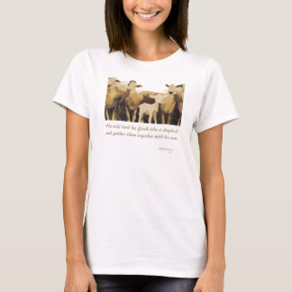 Hij zal Zijn kudde weiden Jesaja 40:11 T-shirt