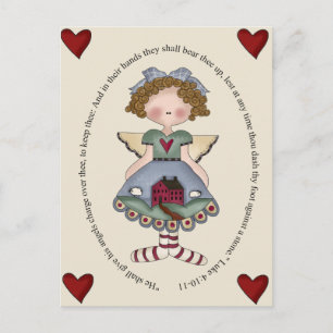 Hij zal Zijn Last van Engelen over Thee geven Briefkaart