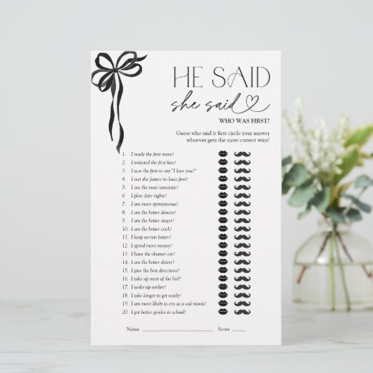 Hij zei dat ze Black Bow Vrijgezellenfeest spel ze (Staand voorkant)