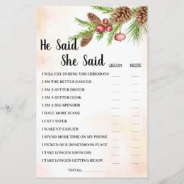 Hij zei dat ze de kerstkaart van het Vrijgezellenf Flyer