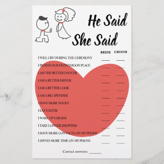 Hij zei dat ze een bruiloft met een paardenschoene flyer (Voorkant)