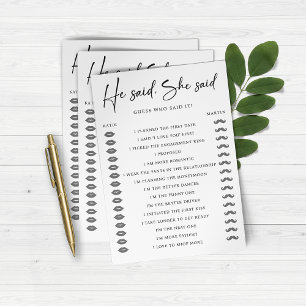 Hij zei dat ze een huwelijksverlovingsfeestspel ze