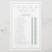 Hij zei dat ze Green Script Vrijgezellenfeest Game (Voorkant)