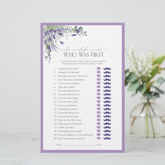 Hij zei dat ze Lavendel Vrijgezellenfeest spel zei (Staand voorkant)