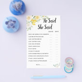 Hij zei dat ze Lemon en Roos BridalShower Kaart ze (Enkel)