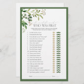 Hij zei dat ze Olive Green Vrijgezellenfeest Game (Voorkant / Achterkant)