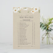 Hij zei dat ze Rustic Daisy Vrijgezellenfeest Game (Staand voorkant)