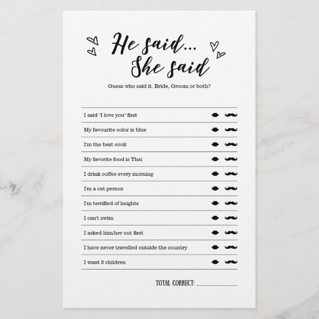 Hij zei dat ze spel voor bruiloft of Vrijgezellenf (Voorkant)