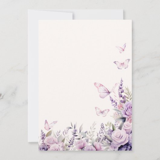 Hij zei dat ze Trivia Butterflies bruidsspel zei Kaart (Achterkant)