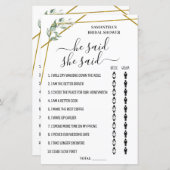 Hij zei dat ze tweetalige vrijgezellenfeest-game z (Voorkant / Achterkant)