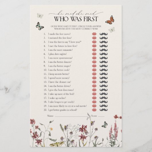 Hij zei dat ze wilde bloem vlinder douche spel zei (Voorkant)