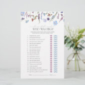 Hij zei dat ze wilde bloem Vrijgezellenfeest spel (Staand voorkant)