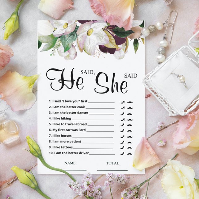 Hij zei dat ze zei dat de Bourgogne Floral Bridal  (Creator heeft geüpload)