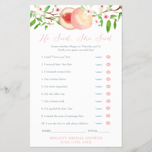 Hij zei dat ze zei dat de Kaart van het Vrijgezell (Voorkant)