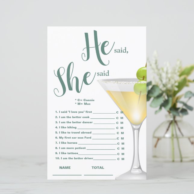 Hij zei dat ze zei dat Elegant Bridal Game (Staand voorkant)