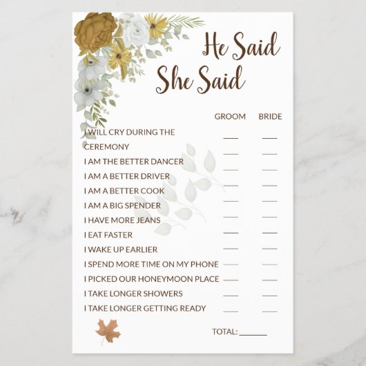 Hij zei dat ze zei dat het Vrijgezellenfeest van B Flyer (Voorkant)