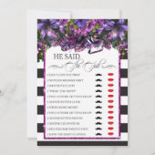 Hij zei dat ze zei dat het Vrijgezellenfeest van B Kaart (Voorkant)