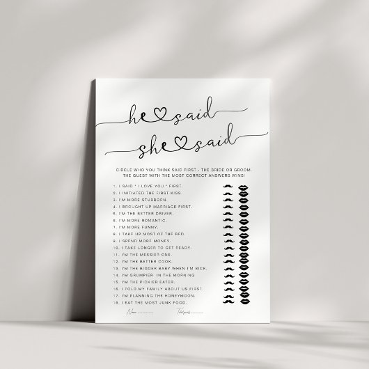 Hij zei dat ze zei dat Vrijgezellenfeest Game