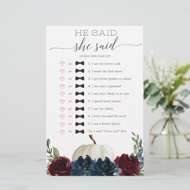 Hij zei dat ze zei dat Vrijgezellenfeest Game (Staand voorkant)