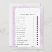 Hij zei dat ze zei dat Vrijgezellenfeest Game Kaart (Voorkant)