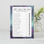 Hij zei dat ze zei dat Vrijgezellenfeest Game Kaart (Staand voorkant)