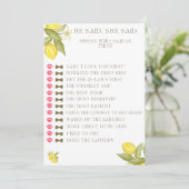 Hij zei dat ze zei dat Vrijgezellenfeest Game, Mai Bedankkaart (Staand voorkant)