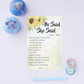 Hij zei dat ze Zonnebloem Vrijgezellenfeest Game C Flyer (Enkel)