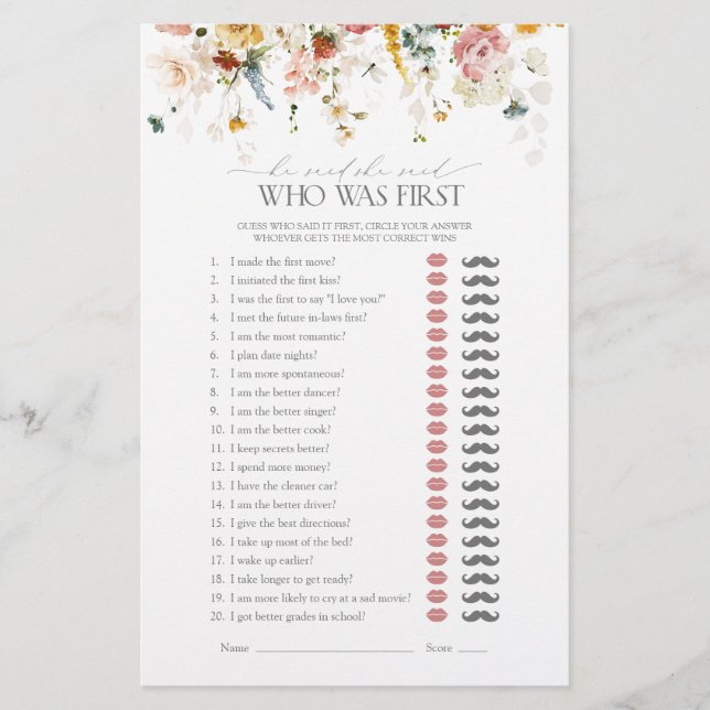 Hij zei dat zij zei dat Bruiloft bloemen Bruidsfee (Voorkant)