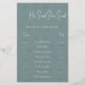 Hij zei tegen haar dat ze Kaart Flyer zei (Voorkant)